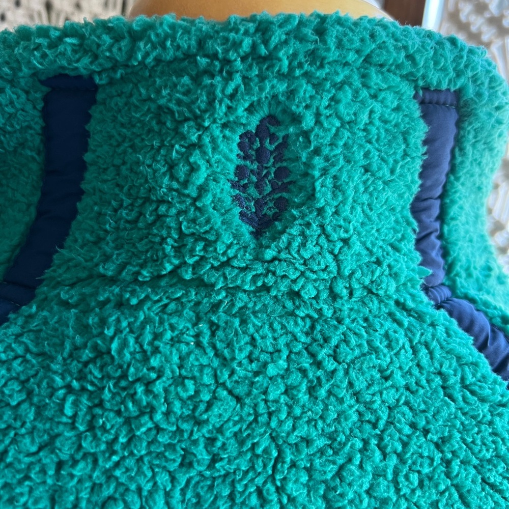 Free People Mountain High Fleece Green and Nacy RARE COLOR NWOT - Picture 7 of 9